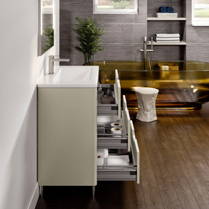 Marbella 40 in. Gray Single Sink Bath Vanity with Acrylic Top and Integrated Sink
