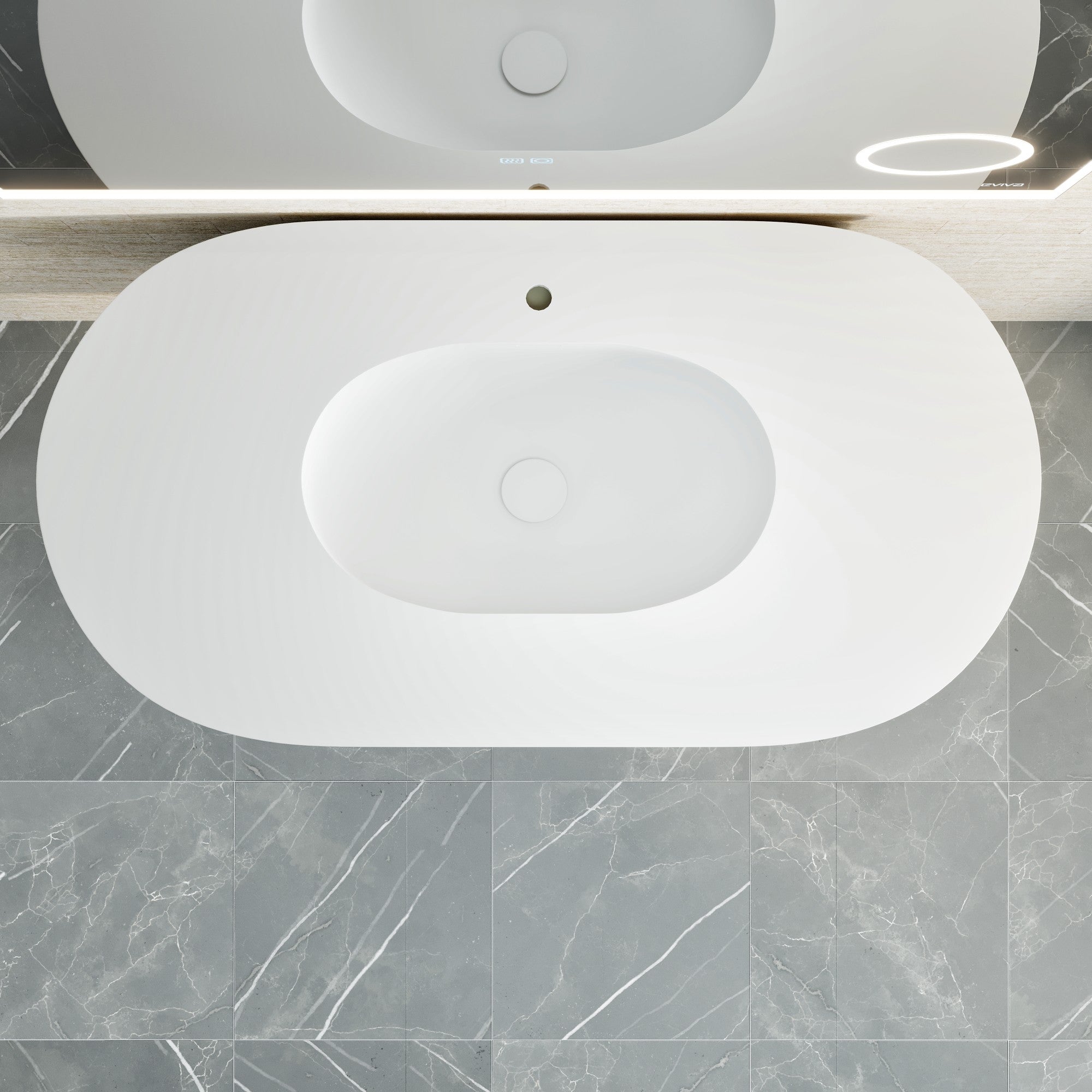 Haven 39 in. Green Wall Mount Single Sink Bath Vanity with Solid Surface Top and Integrated Sink