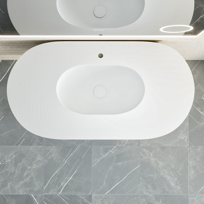 Haven 39 in. Green Wall Mount Single Sink Bath Vanity with Solid Surface Top and Integrated Sink