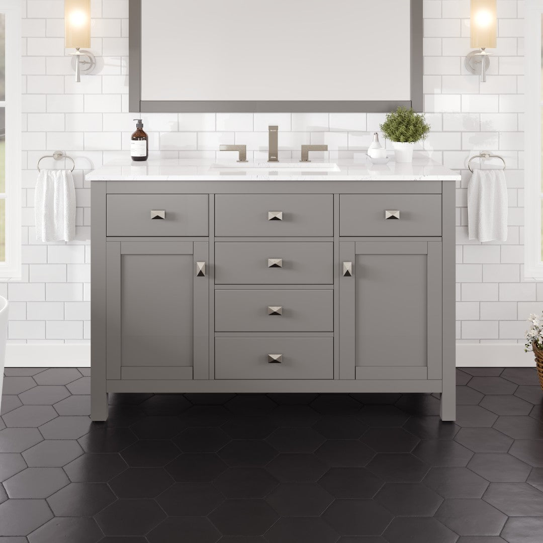 Artemis 48 in. Gray Single Sink Bath Vanity with Engineered Stone Top and Undermount Porcelain Sink