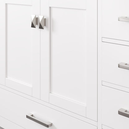 London 42 in. White Single Sink Bath Vanity with Carrara Quartz Top and Undermount Porcelain Sink