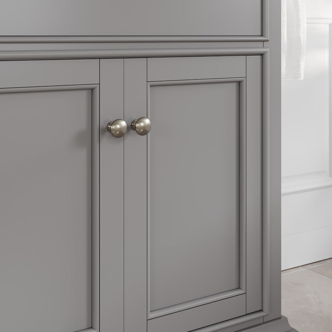 Elite Stamford 30 in. Gray Single Sink Bath Vanity with Carrara Quartz Top and Undermount Porcelain Sink