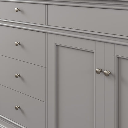Elite Stamford 60 in. Gray Single Sink Bath Vanity with Carrara Quartz Top and Undermount Porcelain Sink