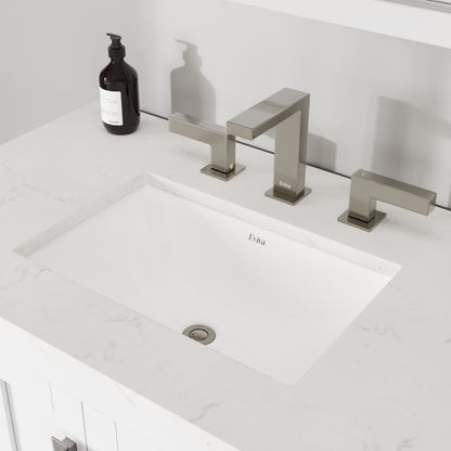 Hampton 36 in. White Single Sink Bath Vanity with Carrara Quartz Top and Undermount Porcelain Sink