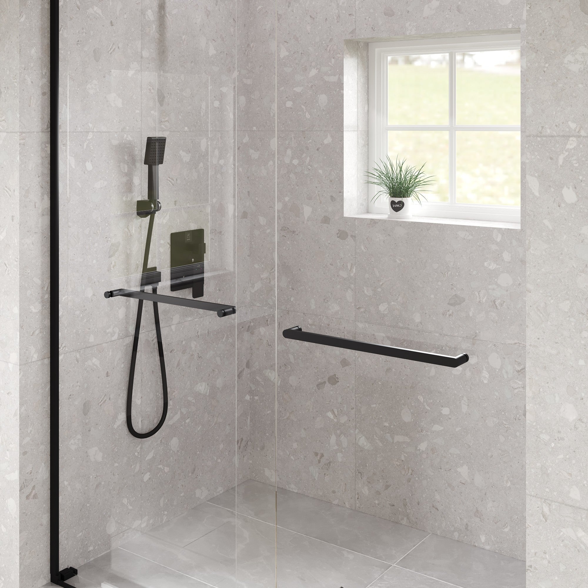 Eviva Glide 60 in. W x 78 in. H Sliding Frameless Shower Door in Matte Black with Tempered Glass