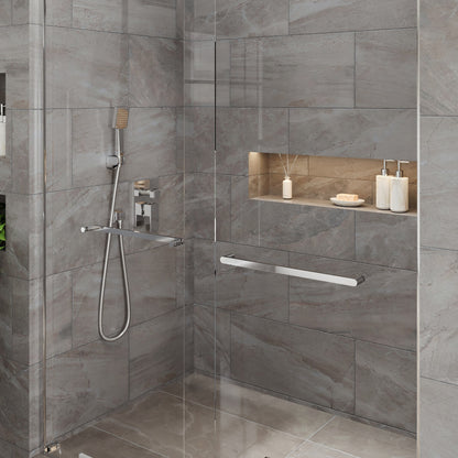 Eviva Glide 60 in. W x 78 in. H Sliding Frameless Shower Door in Chrome with Tempered Glass