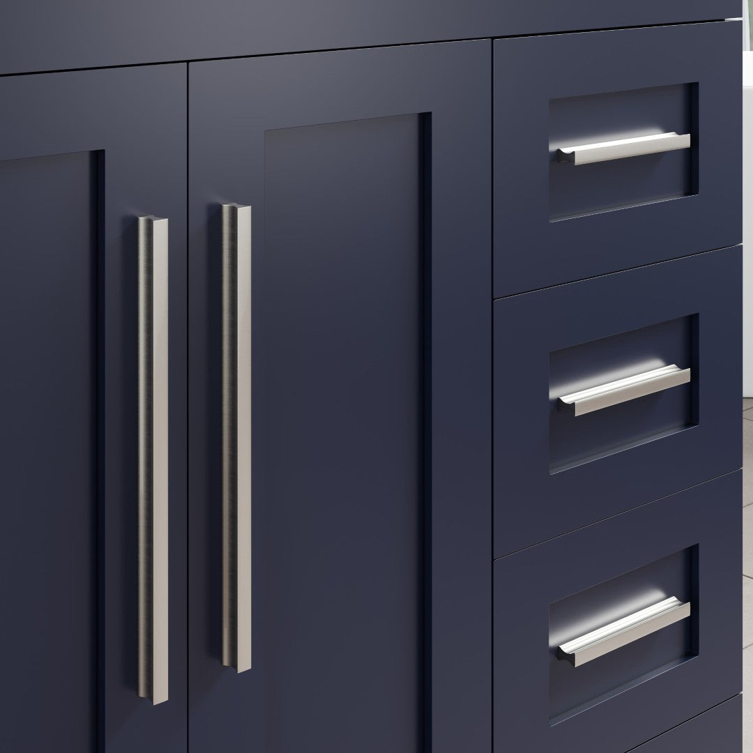 Loon 30 in. Blue Single Sink Bath Vanity with Carrara Quartz Top and Undermount Porcelain Sink