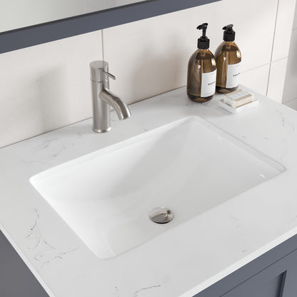 Loon 30 in. Dark Gray Single Sink Bath Vanity with Carrara Quartz Top and Undermount Porcelain Sink