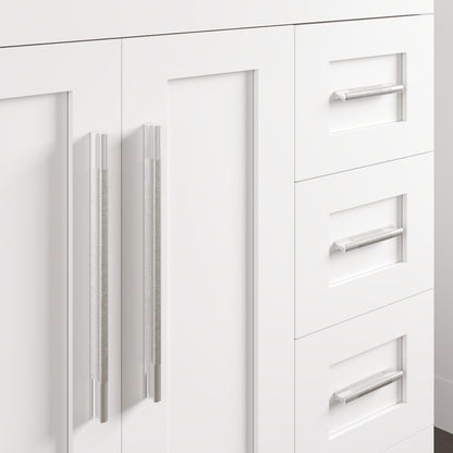 Loon 28 in. White Single Sink Bath Vanity with Carrara Quartz Top and Undermount Porcelain Sink