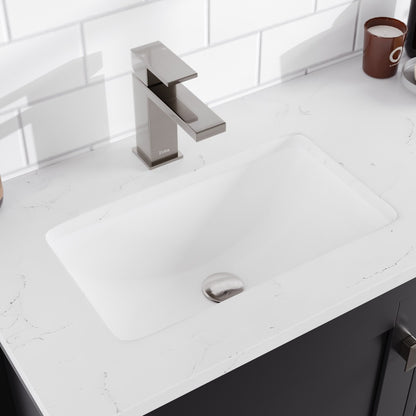 London 54 in. Espresso Double Sink Bath Vanity with Carrara Quartz Top and Undermount Porcelain Sinks