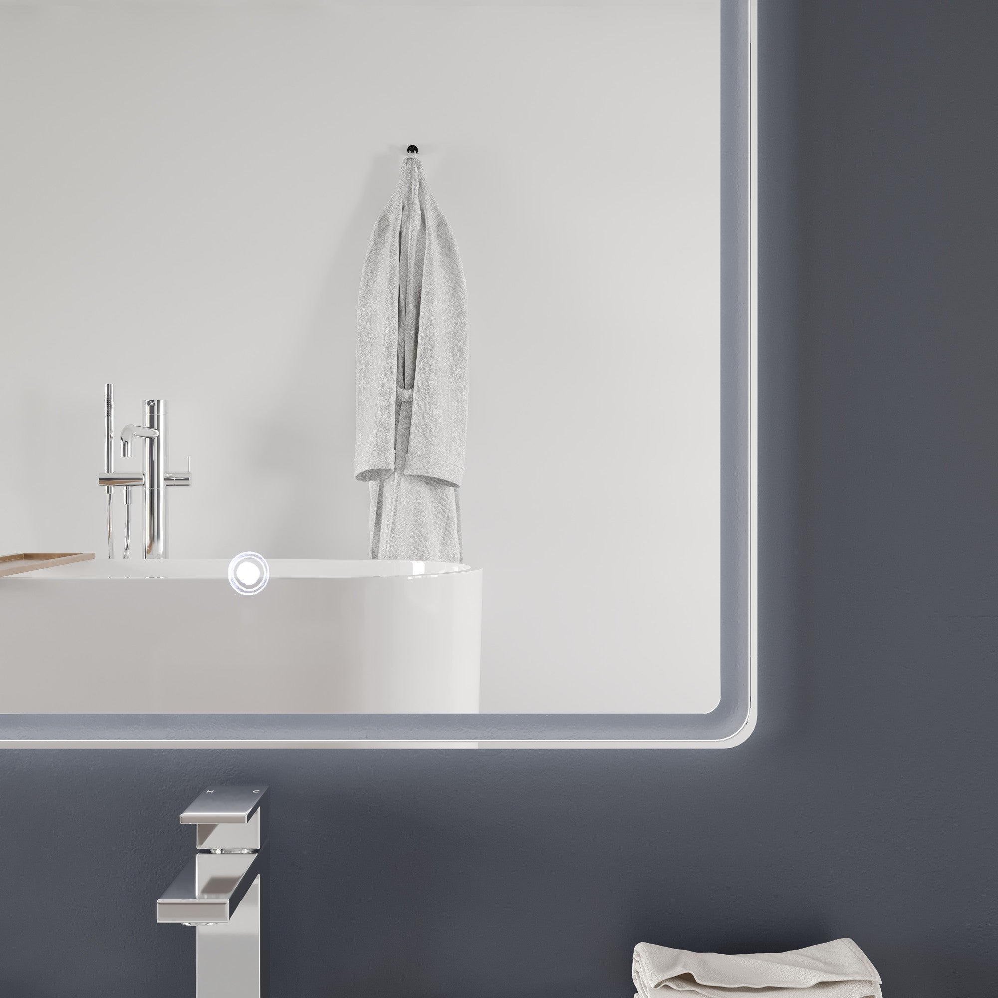 Eviva Velari 36" x 42" Rectangular Frameless Mirror