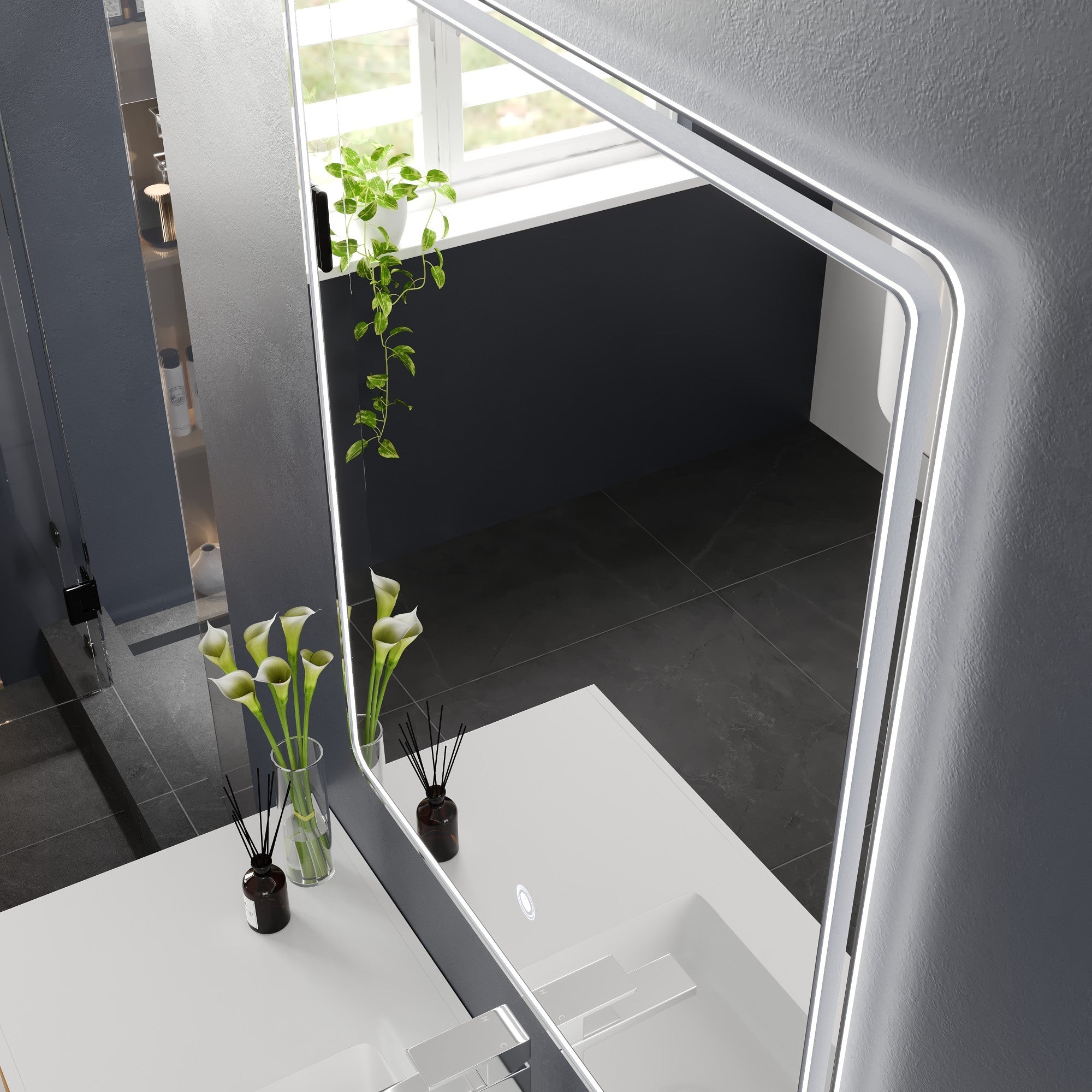 Eviva Velari 36" x 42" Rectangular Frameless Mirror