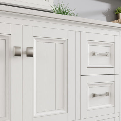 Britney 36 in. White Single Sink Bath Vanity with Carrara Quartz Top and Undermount Porcelain Sink