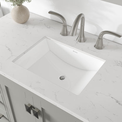 Aberdeen 42 in. Gray Single Sink Bath Vanity with Carrara Quartz Top and Undermount Porcelain Sink