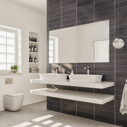 Eviva Sleek 48" x 30" Rectangular Frameless Mirror
