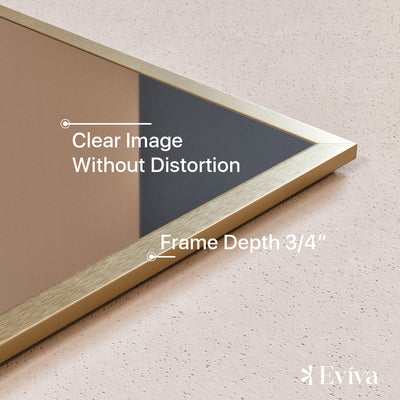 Eviva Gold 24"W x 30"H Rectangular Mirror with Gold Aluminum Frame