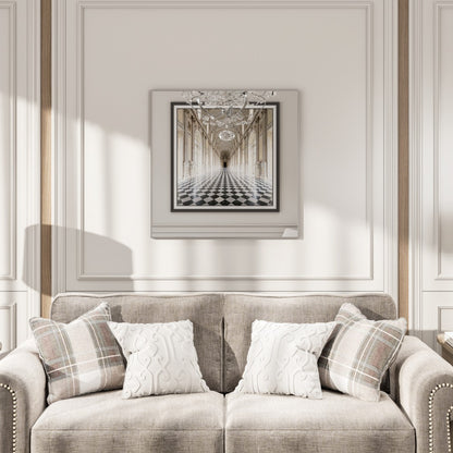Eviva Vista 30" x 30" Square Brushed Nickel Metal Framed Mirror