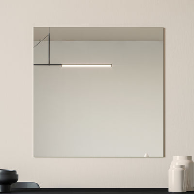 Eviva Sleek 30"W x 30"H Square Frameless Mirror