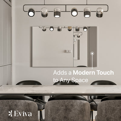 Eviva Sleek 48"W x 30"H Rectangular Frameless Mirror