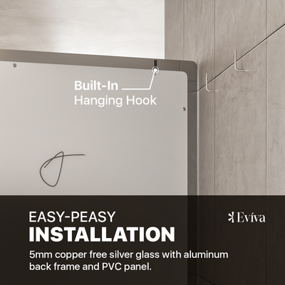 Eviva Glow 48"W x 32"H Rectangular Frameless LED Mirror