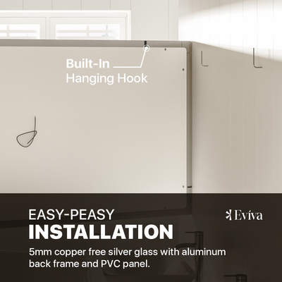 Eviva Glow 72"W x 36"H Rectangular Frameless LED Mirror