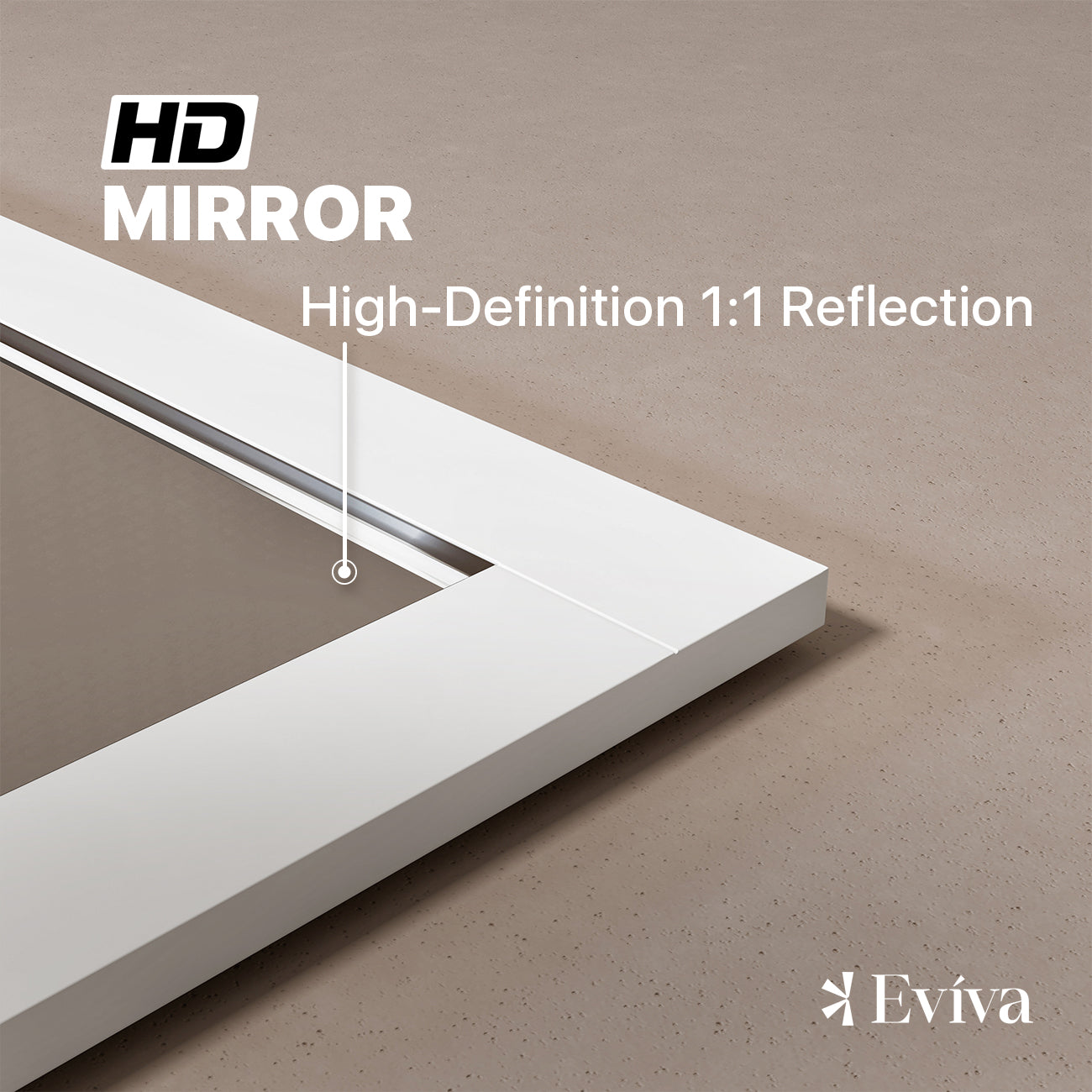 Eviva Aberdeen 24 inch White Framed Bathroom Wall Mirror