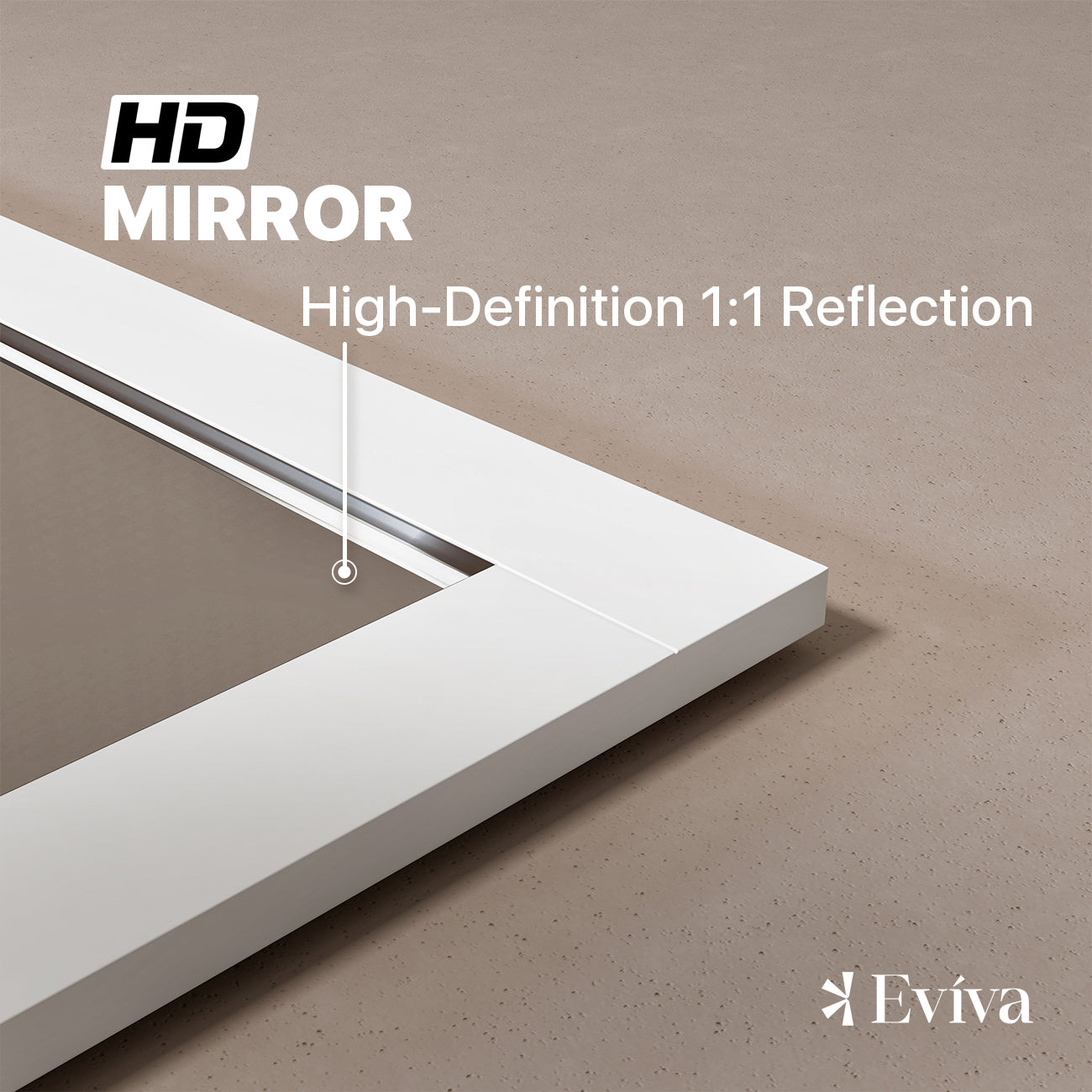 Eviva Aberdeen 36"W x 30"H Rectangular Mirror with White Wooden Frame