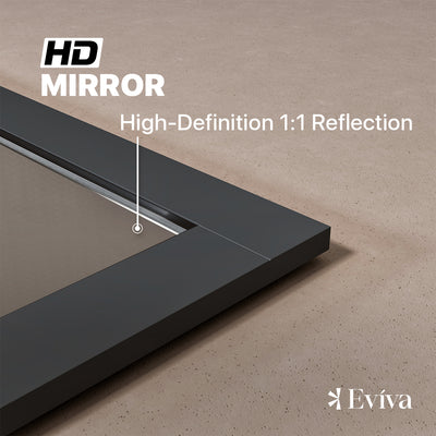 Eviva Aberdeen 48"W x 30"H Rectangular Mirror with Espresso Wooden Frame