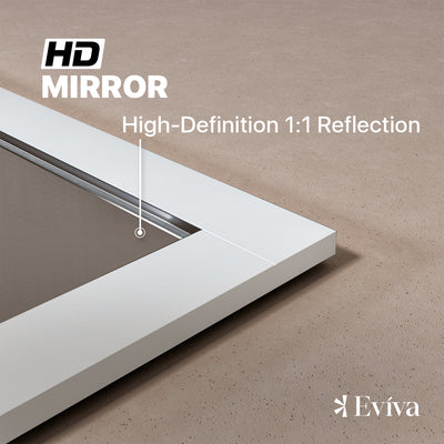 Eviva Aberdeen 60"W x 30"H Rectangular Mirror with White Wooden Frame