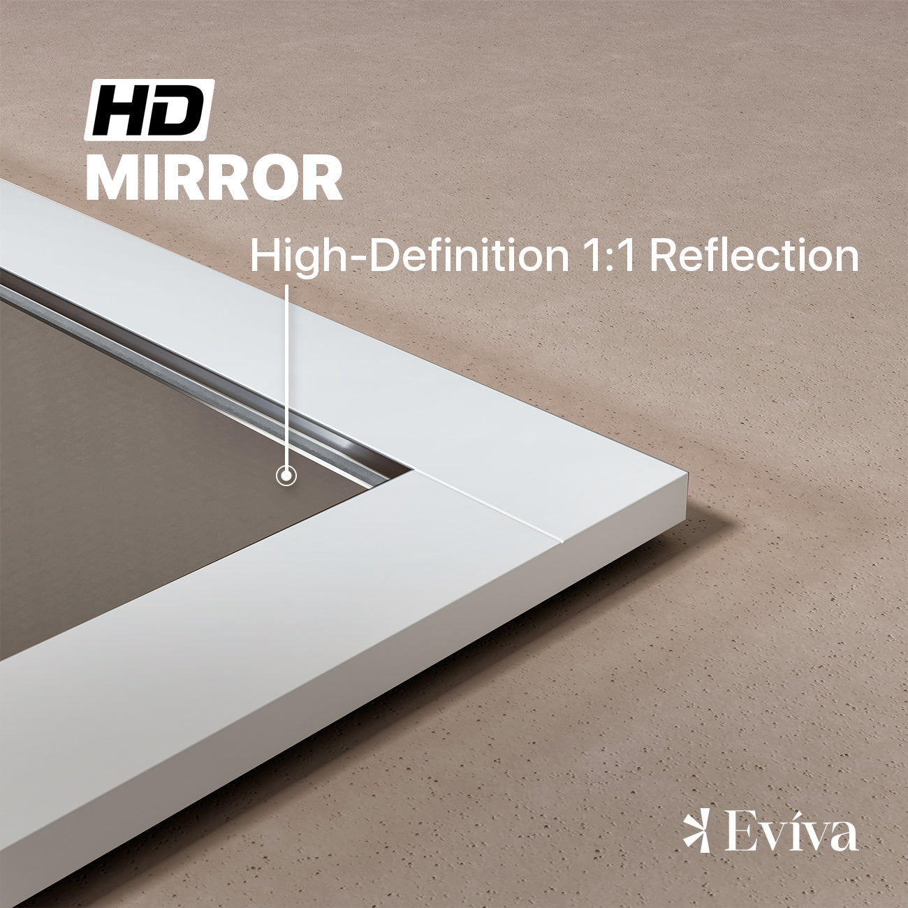 Eviva Aberdeen 72" x 30" Rectangular White Wooden Framed Mirror