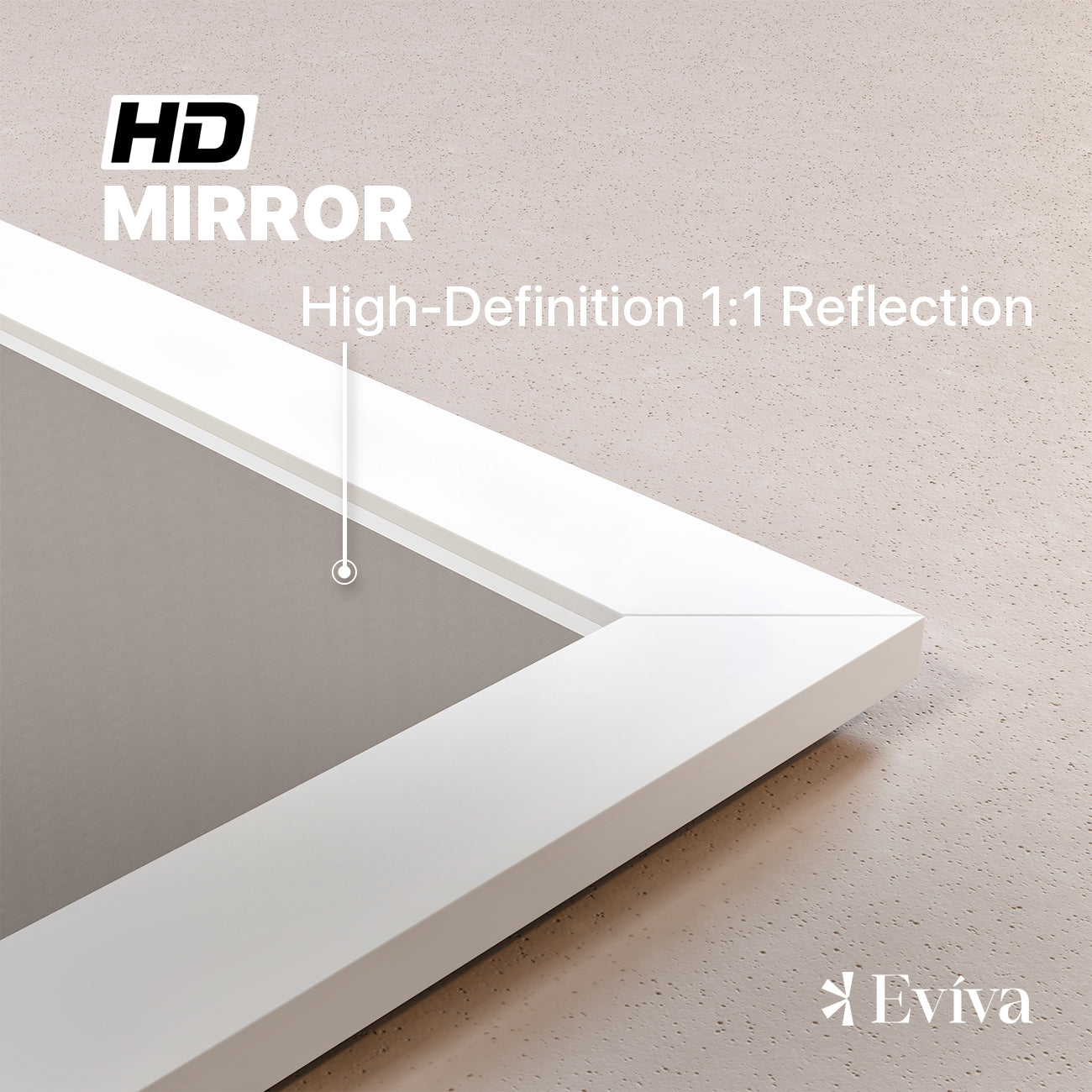 Eviva New York 60"W x 30"H Rectangular Mirror with White Wooden Frame