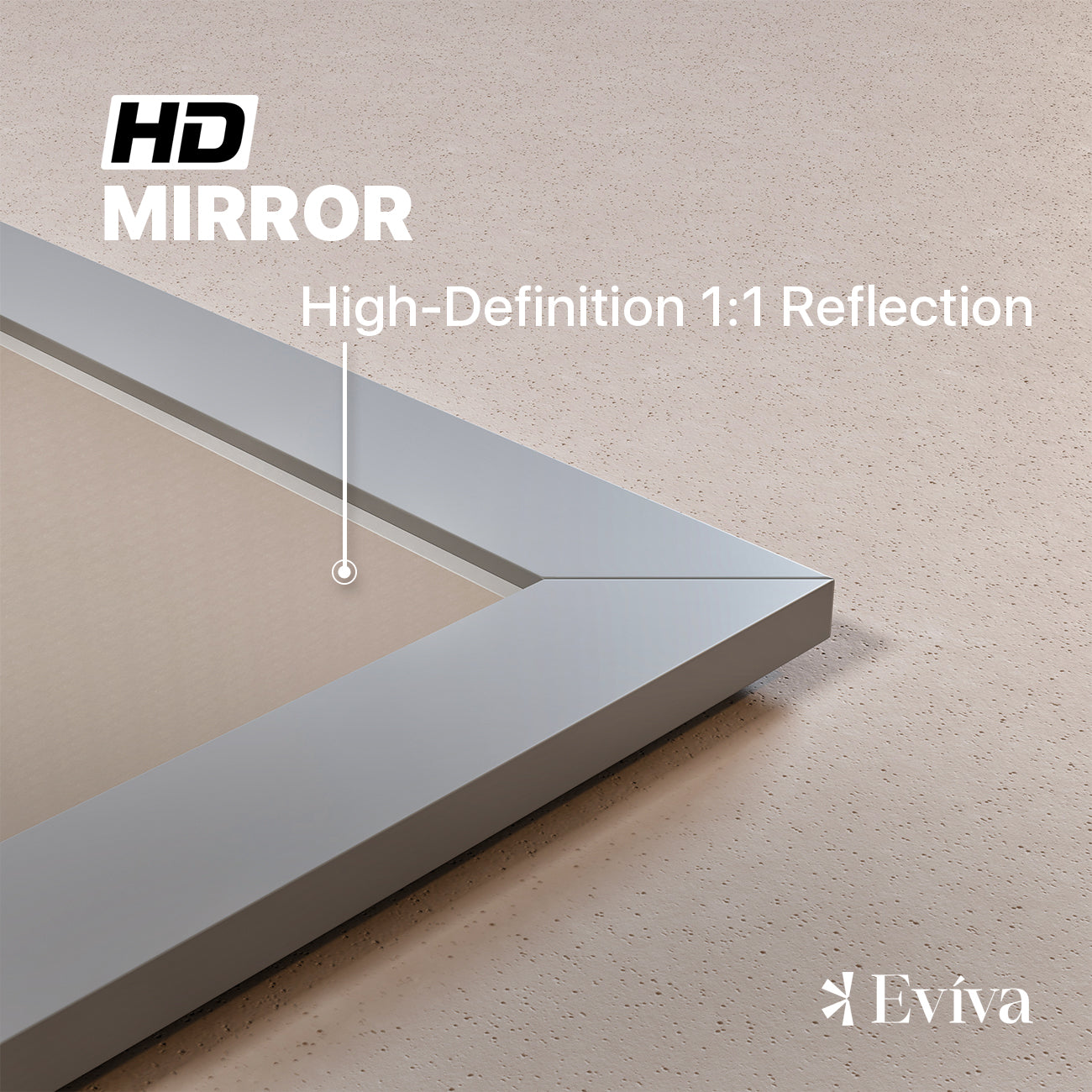 Eviva Acclaim 35"W x 30"H Rectangular Mirror with Gray Wooden Frame