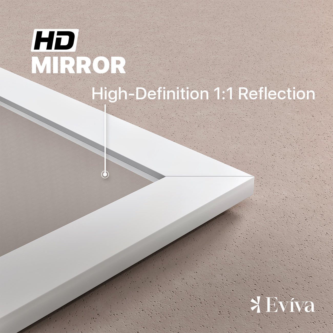 Eviva Acclaim Transitional White Bathroom Vanity Mirror