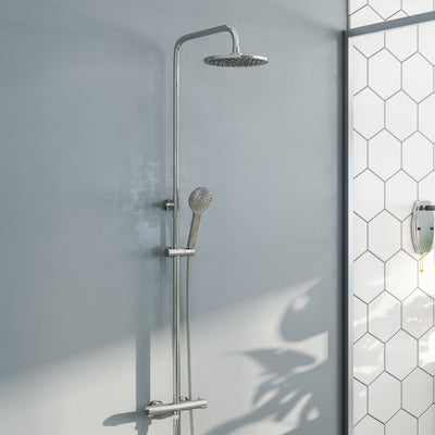 Eviva Bianca Chrome Thermostatic Round Shower Column