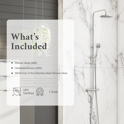Eviva Bianca Chrome Thermostatic Round Shower Column