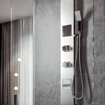 Eviva Tuscany Stainless Steel Thermostatic Shower Massage Panel