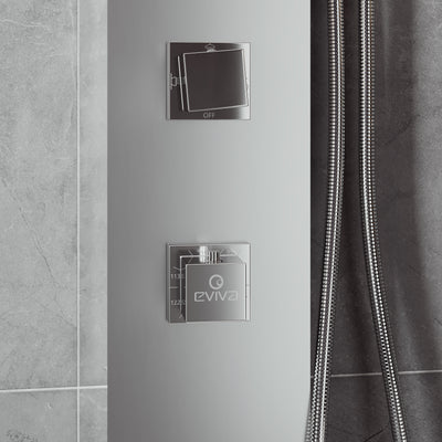 Eviva Tuscany Stainless Steel Thermostatic Shower Massage Panel