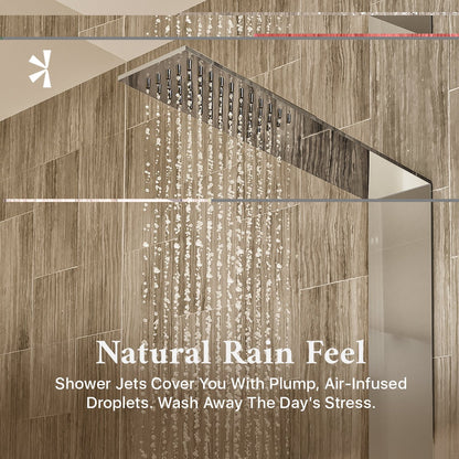 Eviva Raindance Shower Panel with Rain Shower Head in Chrome - by Eviva