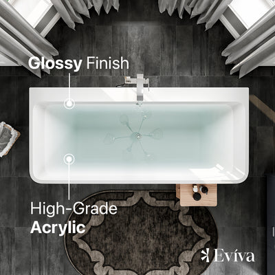 Eviva Essence 60 inch White Acrylic Free Standing Bathtub