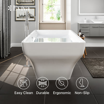 Eviva Lily 60 inch White Acrylic Free Standing Bathtub