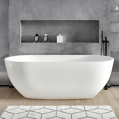 Eviva Clair 60" Freestanding White Acrylic Bathtub