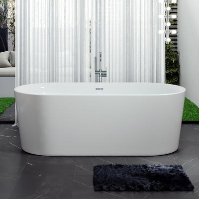 Eviva Rejoice Acrylic 60 Inch Freestanding Bathtub in White