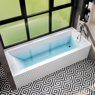 Eviva Nova Alcove 60 in. Acrylic Bathtub with Right Hand Drain