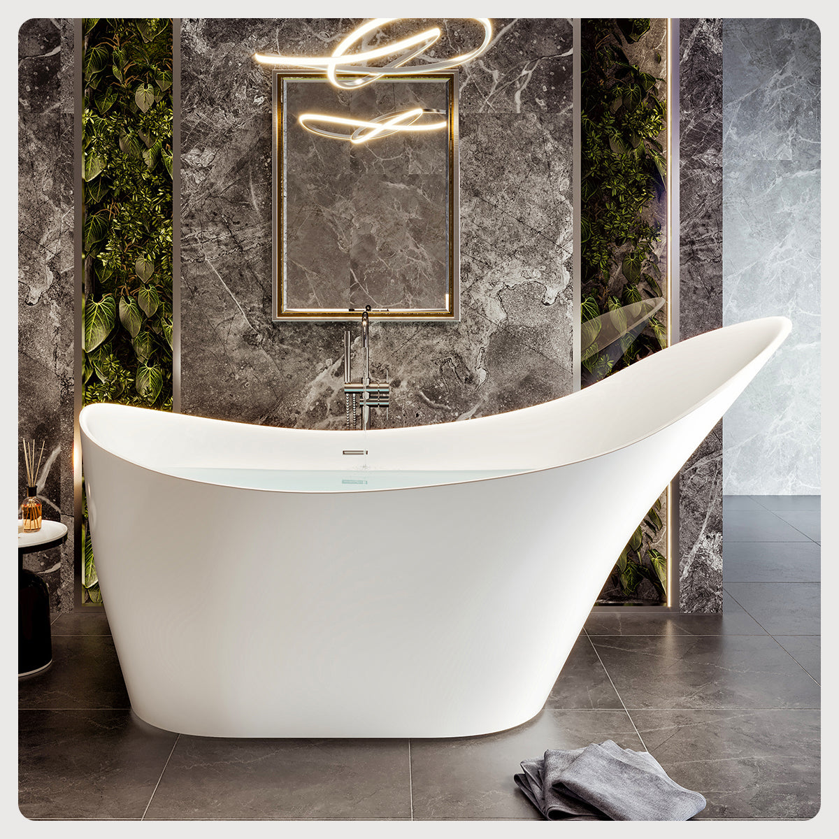 Eviva Lisa Free Standing 67" Acrylic Bathtub