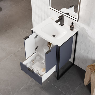 Onyx Fusion Bathroom Vanity (Blue) (24")