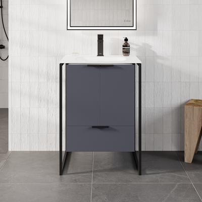 Onyx Fusion Bathroom Vanity (Blue) (24")