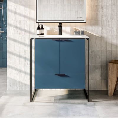 Onyx Fusion Bathroom Vanity (Blue) (25")