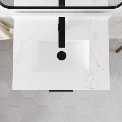 Graham 30 in. Oak Single Sink Bath Vanity with Arabescato Engineered Stone Top and Undermount Porcelain Sink - Bathroom Vanity by Eviva
