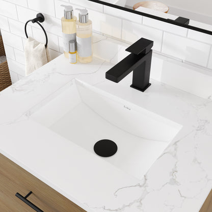 Graham 30 in. Oak Single Sink Bath Vanity with Arabescato Engineered Stone Top and Undermount Porcelain Sink - Bathroom Vanity by Eviva