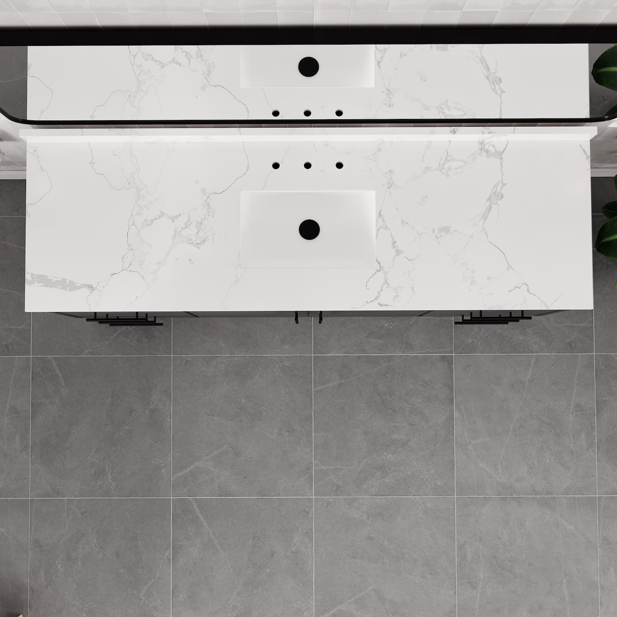 Graham 72 in. Blackwood Single Sink Bath Vanity with Arabescato Engineered Stone Top and Undermount Porcelain Sink - Bathroom Vanity by Eviva